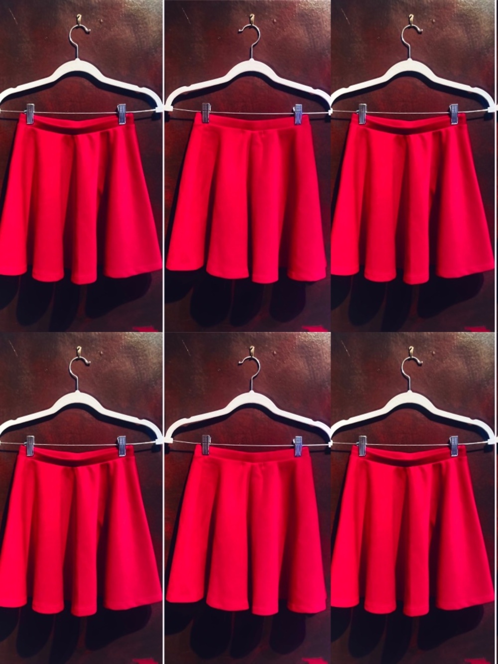 Made by Johnny Red Mini Flare Circle Skirt
